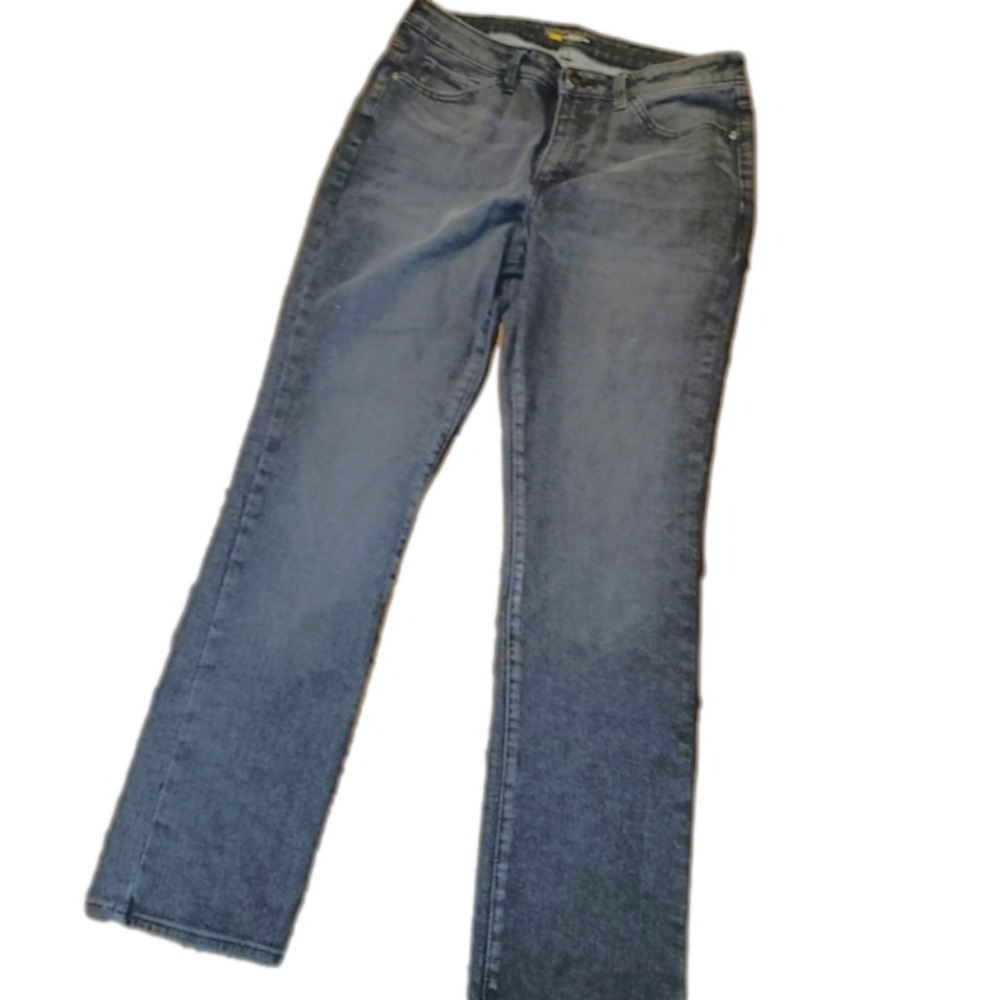 Black Straight Leg Jeans 10 Medium Lee Relaxed Fit Mid Rise Straight Leg